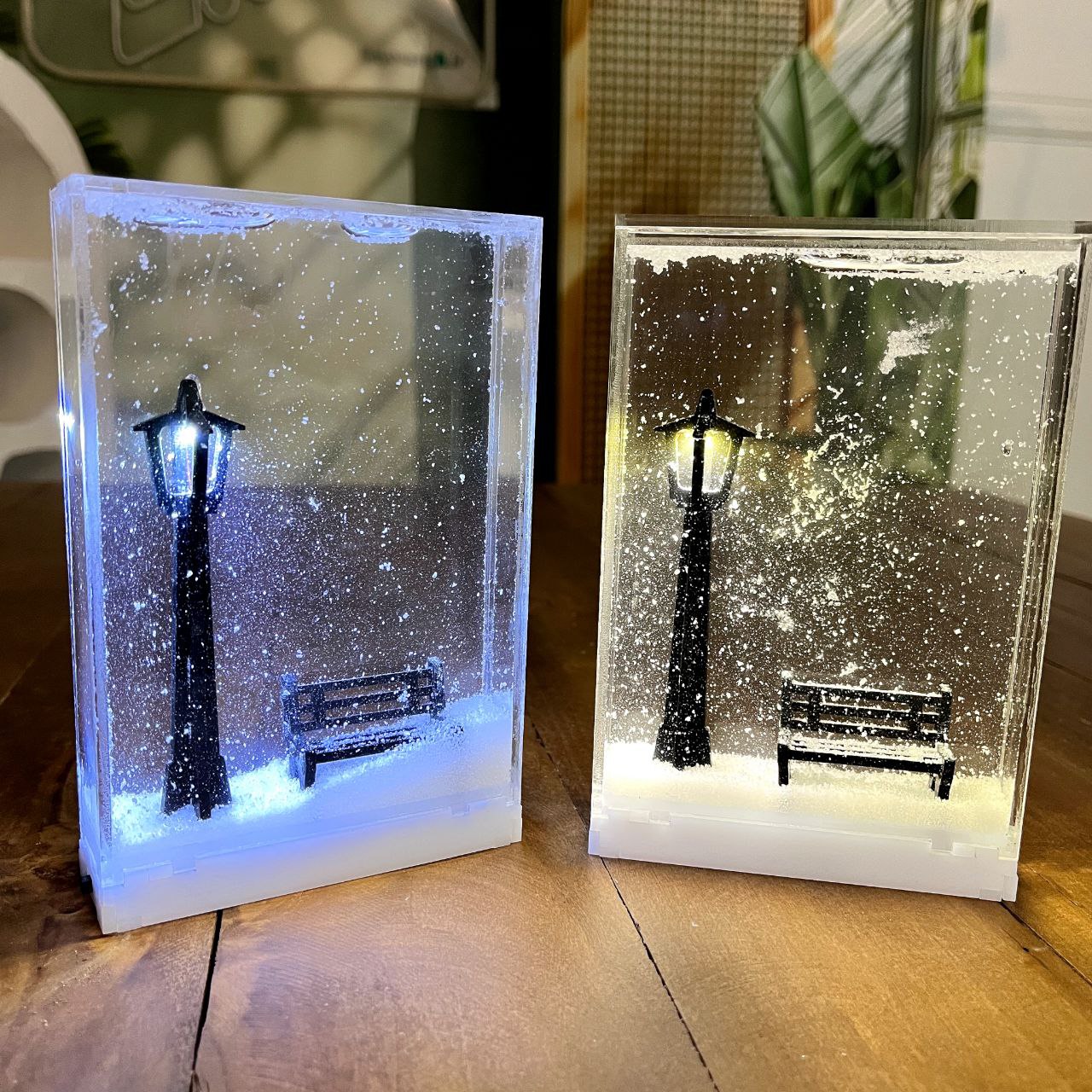 چراغ خواب شب برفی خیابان لندن