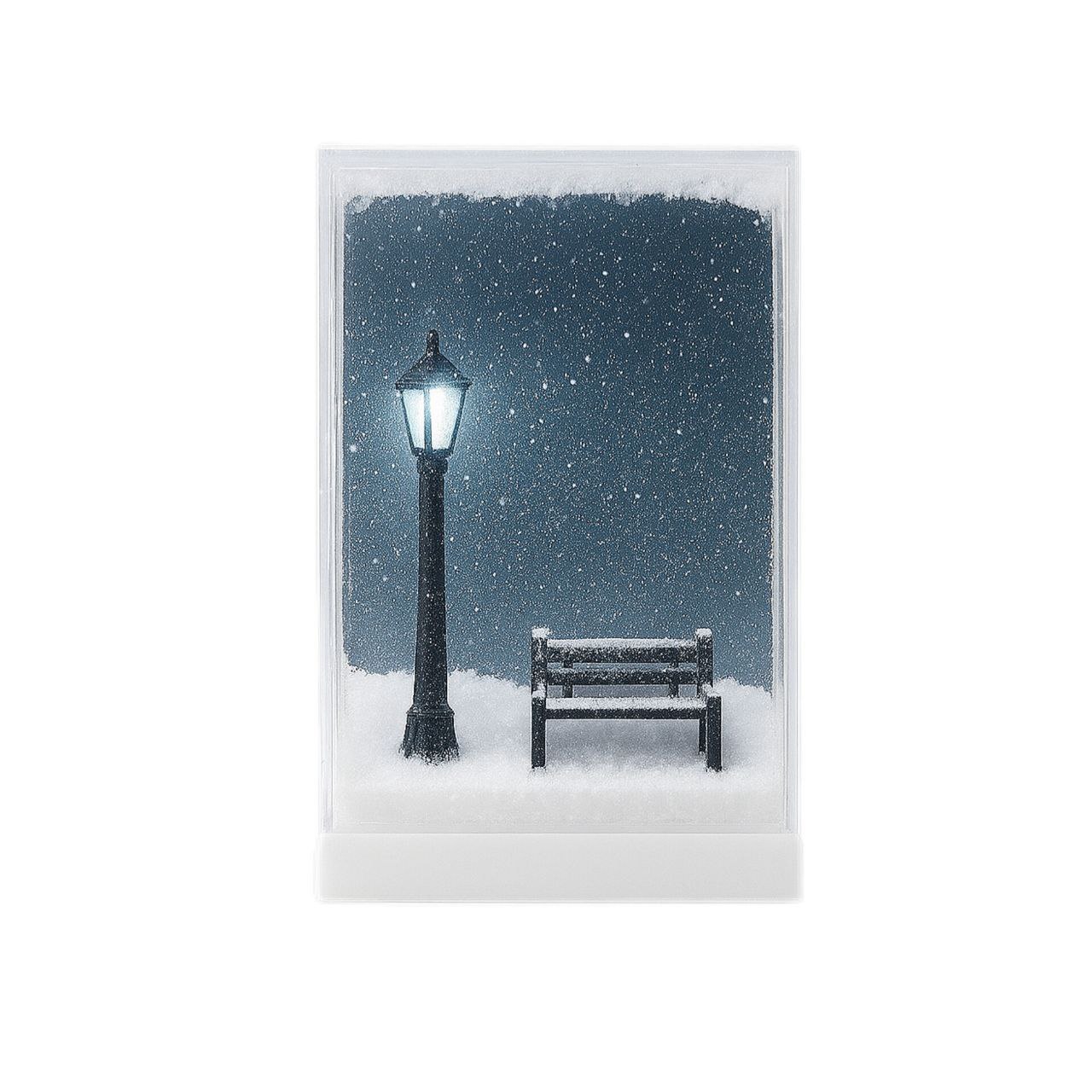 چراغ خواب شب برفی خیابان لندن